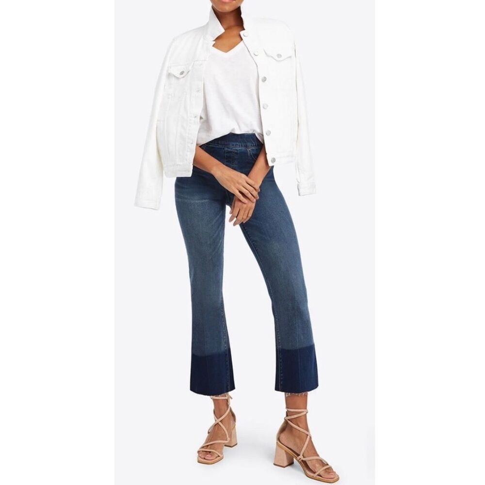 Spanx Cropped Stretch Flared Jeans | Blue in Large